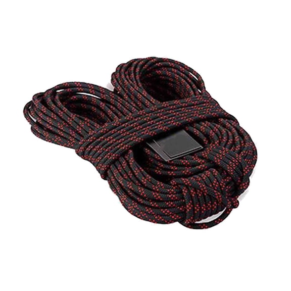 Advancent Cuerda de escalada de seguridad para exteriores, ganchos, cuerda resistente al desgaste de emergencia, supervivencia, Paracord, Escalada Negro/10m