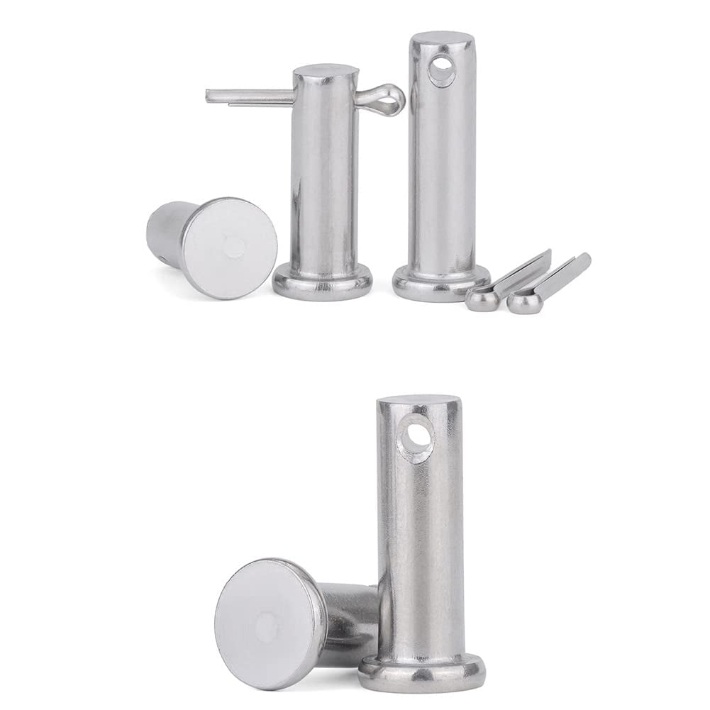10 Pcs 304 Stainless Steel Large Flat Head Hex Socket Set Screws for Machining Fittings 6x25mm.