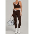 thumbnail image 2 of SKQIT 2 Piece Women's Sports Yoga Sets, Sleeveless U Neck Backless Tank Top and High Waist Crossover Leggings With Pockets Gym Pilates Outfits Set, 2 of 7