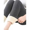 thumbnail image 4 of FAROOT Female Leggings, Thickened Solid Color Elastic High Waist Pants with Pockets, 4 of 9
