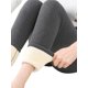thumbnail image 5 of Txlixc Polainas Femeninas, Pantalones Elásticos de Cintura Alta de Color Sólido Grueso Txlixc moda, 5 of 9