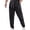 Black, variant on Running Pants for Men Drawstring Elastic Waist Loose Fitted Athletic Outdoor Workout Activewear Pants with Pockets