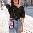 thumbnail image 5 of Secure Travel Neck Wallet Passport Holder Adjustable Strap For Men & Women 6*7.5in Rainbow Colors Smoke Design, 5 of 6