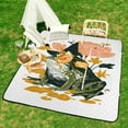 thumbnail image 6 of Cute Witch Frog Waterproof Picnic Blanket with Foldable Zipper, Suitable for Outdoor Use, Suitable for Travel, Camping, Beaches, Parks, Grasslands, Picnic Blanket Accessories, 6 of 7