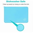 thumbnail image 4 of Silicone Waterproof Dog Cat Pet Feeding Mats, Non Slip, Easy Clean Pet Dog Cat Bowl Mats Placemat 18.5" x 11.5"Blue, 4 of 7