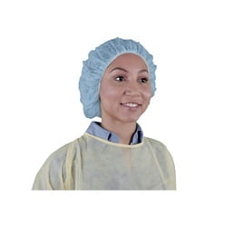 Keystone Safety® 21 Blue Latex Free Polypropylene Surgical Bouffant Cap, 100/Bag (2 Boxes)