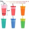 thumbnail image 2 of 10 Pack Color Changing Cups, 24 oz Leak-proof Water Tumblers with Lids and Straws, Plastic Cold Drink Summer Cups in Multicolors, Ideal for Adults Women Party, 2 of 7