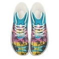 thumbnail image 2 of Psesaysky PU Leather Barefoot Shoes for Ladies Big Girls Palm Tree Beach Printed Walking Shoes Non-Slip Size 6-13.5, 2 of 7
