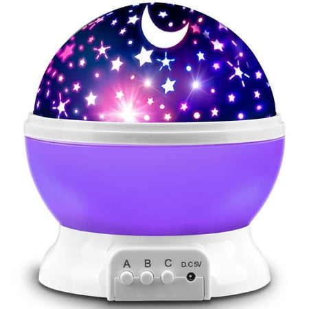 

MOKOQI Star Projector Night Lights for Kids Birthday Gifts for 1-4-6-14 Year Old Girl and Boy Projection Lamp for Kids Bedroom Glow in The Dark Stars and Moon for Child Asleep Peacefully- Purple