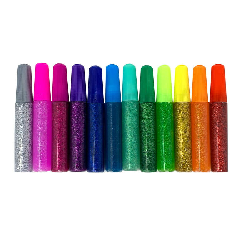 ArtSkills Rainbow Puffy Glitter Glue Pens for Crafts and Kids Slime, 12  Assorted Colors