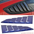 thumbnail image 2 of Ikon Motorsports Compatible with 15-23 Ford Mustang OE Style Paint J4 Impact Blue Rear Quarter Side Window Louvers Scoop Cover Vent Panel, 2 of 7