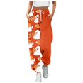 thumbnail image 2 of Orange Wide Leg Lounge Pants Print Drawstring Wide Leg Pj Bottoms Cute Funny Lounge Sleepwear S, 2 of 4