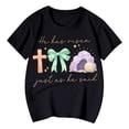 thumbnail image 2 of WOYY Easter Graphic Tees for Kids Boys Girls Cute Short Sleeve Crew Neck T-Shirt, Sizes 1-13, 2 of 4