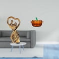 thumbnail image 2 of Figura decorativa de pareja, estilo moderno, con forma de bombonera de cristal, tarro de cristal y cerámica con tapa. Diseño romántico de calabaza. Id, 2 of 8