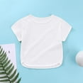 thumbnail image 2 of Aihuaihua Toddler Shirts Girls 4t Cotton Soft Crew Neck Short Sleeve Tshirt Basic Tops Casual Tees for Summer White 18-24 Months, 2 of 7