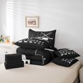 thumbnail image 6 of Feelyou Ice Hockey Theme Bedding Comforter Set 7-Piece Boys, Teens Sport Full Bedding Set, Black and White Fitted Sheet Flat Sheet, Child Room Decor, 6 of 8