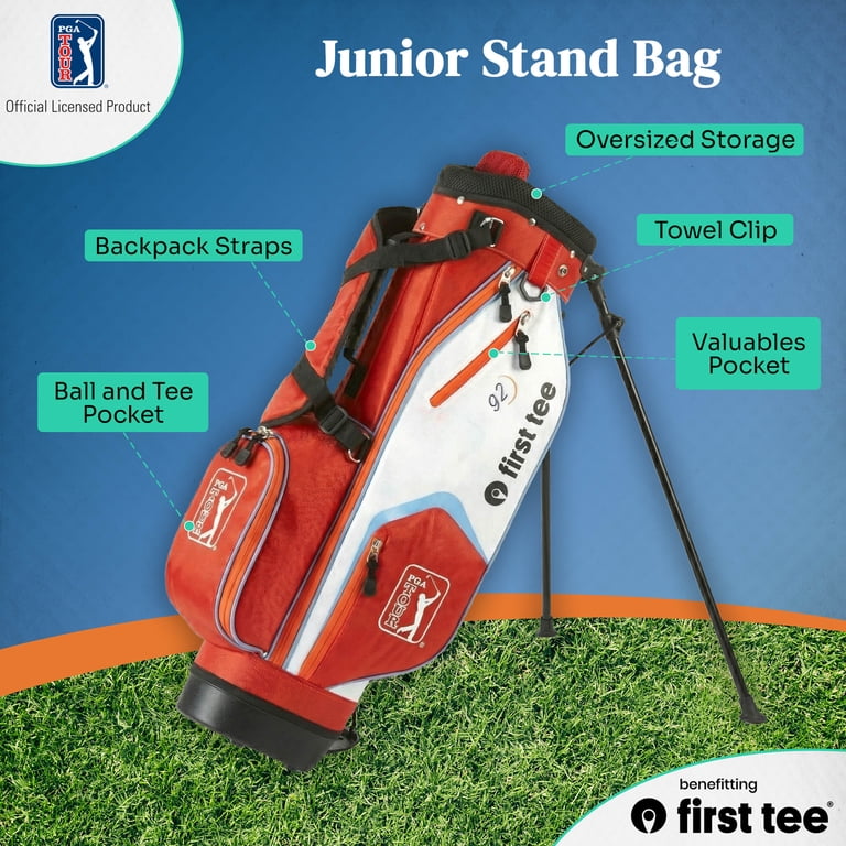 PGA TOUR x First Tee Junior Golf Club Set with Stand Bag, 7-Piece