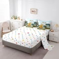 thumbnail image 5 of Erosebridal Kids Happy Camping Twin Bedding Sets 7-Piece,Cartoon Fox Deer Yellow Car Bedding Comforter Set for Boys Girls,Lightweight Room Decor, 5 of 6