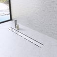 thumbnail image 4 of Evolux 28" Tempered White Glass Linear Drain Grate, 4 of 5