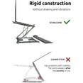thumbnail image 4 of Laptop Stand – Lightweight & Durable Metal Design - Aluminum Foldable Portable Computer Stand - Ergonomic Laptop Holder - Multi-Angle Notebook Riser – For All Laptops 11-17”, 4 of 8