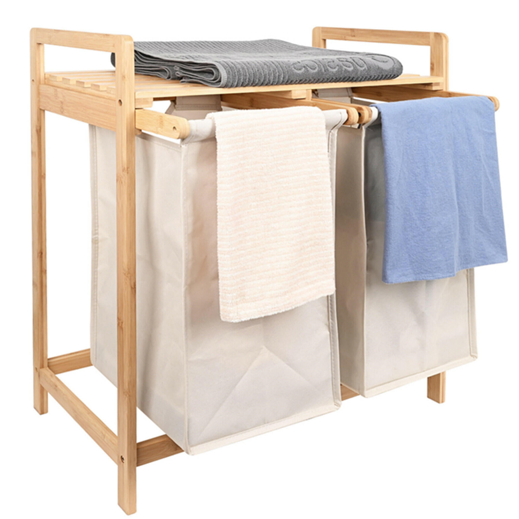 Panier à Linge Pliable, Bac à Linge Sale avec Couvercle, Corbeille à