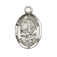 thumbnail image 2 of Pewter Saint Rosalia Medal Pendant on 18 Inch Rhodium Plated Lite Curb Brass Chain with Lobster Claw Clasp, Catholic Religious Necklace - Made in USA- Velvet Gift Box, 2 of 6