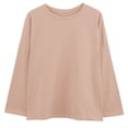thumbnail image 3 of Camiseta de mujer suelta manga larga top color sólido sudadera blusa, rosa, L Inevent AP001130-26, 3 of 7