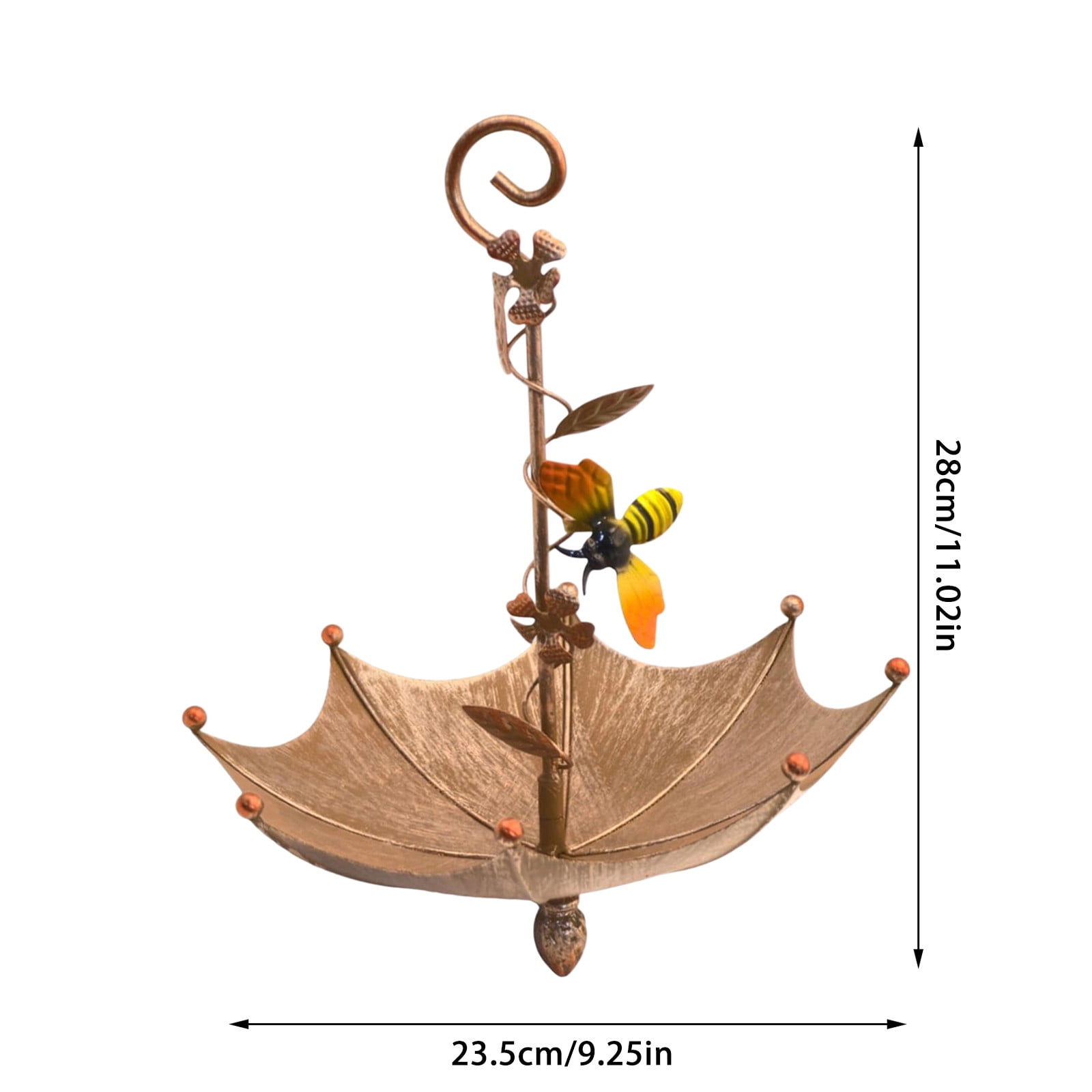 XINGAG Bird Feeders for Outdoors Hanging, Umbrella Shaped Wild Bird BathTray, Hummingbird Feeder for Outdoors, Metal and Water Bowl, Garden Yard Patio Backyard Decor
