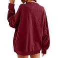 thumbnail image 4 of hotojiny Womens Oversized Sweatshirts Long Sleeve Crew Neck Pullover Solid Color Casual Comfy Fall Fashion Outfits Clothes 2024, 4 of 7