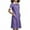 Purple, variant on Qingpeng Women's Vintage Button Down Shirt Dress Notch Lapel Short Sleeve Belted Office Short Dresses with Pocket