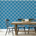thumbnail image 5 of S4sassy Self Adhesive Wallpaper, Floral Burst Wallpaper, Blue Removable DIY Vinyl Tile Pattern Wall Covering, Peel and Stick Contact Paper for Entryway wall, Kitchen Backsplash-25"x120", 5 of 9