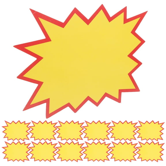 50 Pcs Explosion Stickers 16.50X12.00X0.10CM Yellow