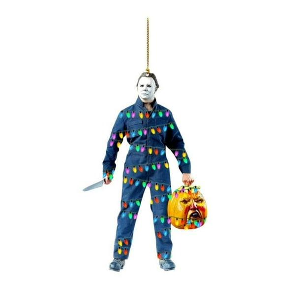 Colgante de personaje de película de terror para decoración de árbol de Navidad, adorno para espejo retrovisor de coche, suministros para fiesta, Halloween, 1 unidad
