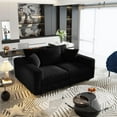 thumbnail image 3 of 82.7" Plush Corduroy 3-Seat Sofa - Modern Cloud Couch with Deep Seating & Convertible Design, Includes Soft Pillows, 750 lb Capacity for Living Room, Bedroom or Office, 3 of 6