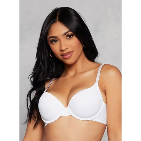 Womens Basic Solid Plunge Bra