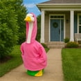 thumbnail image 6 of Hip Hop Style Pink Hoodie Goose Outfit – Funny Porch Goose Clothes Costume for 23" Cement or Plastic Goose, Streetwear Sweatshirt Outfit for Lawn, Garden, Patio, Porch Holiday Décor Accessories, 6 of 6