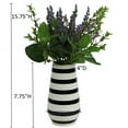 thumbnail image 2 of Admired by Nature ABN5P023-NTRL Artificial Lavender with Mixed Plant Foliage Striped Vase - Purple, 2 of 6