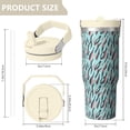 thumbnail image 4 of Leopard Print 30oz Handheld Travel Tumbler with Handle – Double Wall Stainless Steel Insulated Cup, Flip Straw Lid, Leak-Proof & BPA-Free for Hot and Cold Drinks – Durable Coffee & Juice Mug, 4 of 6