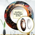 thumbnail image 3 of Designart "Diamond Dusk Luxury Watch painting III" Fashion Multi-Color Large Round Mirror - Round Mirror Wall Décor - Glam Round Printed Mirror 36" x 36" Inch, 3 of 5