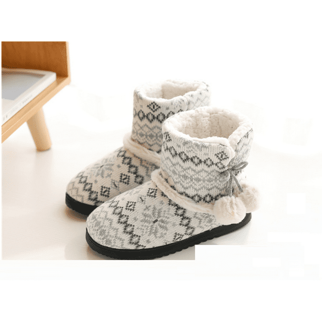 Lishi Chaussons d'Hiver pour Adultes, Unisexes, Doublés, Antidérapants.
