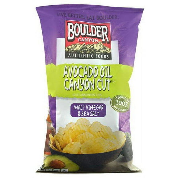 Boulder Canyon Avocado Chips, Malt Vinegar & Sea Salt, Gluten-Free, 5.25 Oz