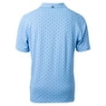 thumbnail image 3 of Men's Cutter & Buck Powder Blue Green Bay Packers Virtue Eco Pique Tile Print Recycled Polo, 3 of 3
