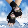thumbnail image 2 of Women's Handmade Knitted Retro Crochet Gloves for Casual Autumn and Winter Wear Size:One Size, 2 of 6