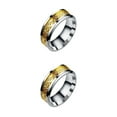 thumbnail image 2 of Baohd Embrace Unique Fashion Vintage Dragon Pattern Ring Made With Titanium Steel silver + Gold 2Set, 2 of 6