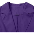 thumbnail image 5 of Yigetop Black Trench Coat Women Womens Casual Front Long Sleeve Lapel Collar Button Work Business Jacket Peacoat Womens Coat Purple S, 5 of 9