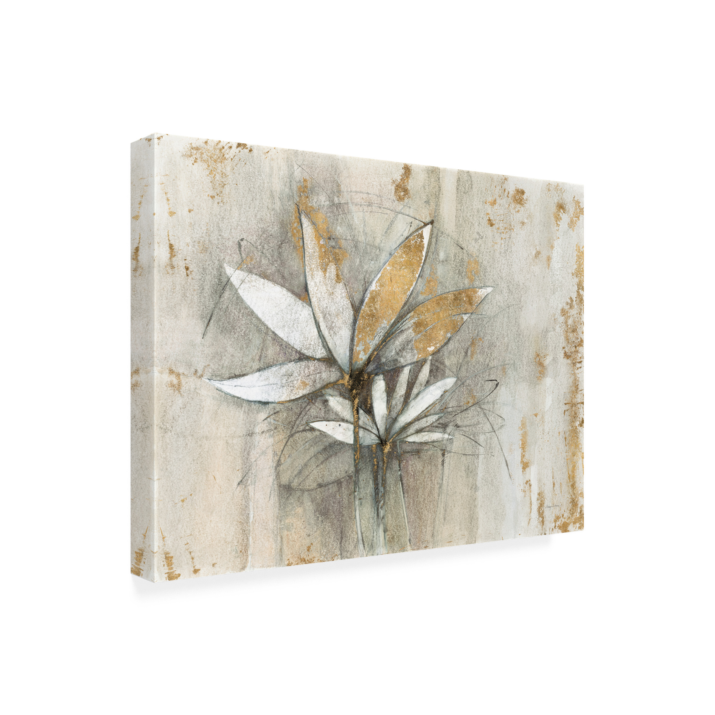 Avery Tillmon 'Windflowers Gold Crop' Canvas Art