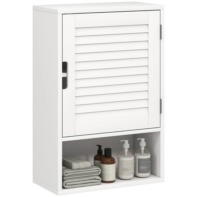 HOMCOM Bathroom Wall Cabinet, Medicine Cabinet, 40 x 20 x 60 cm, White