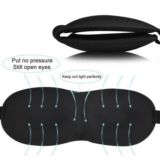 YUNDAP 2 Pack,Shade Sleep Eye Mask Cover, Adjustable 3D Contoured Eye Masks  for Sleeping, Rest, Relax, Travel, Shift Work, Naps, Night 