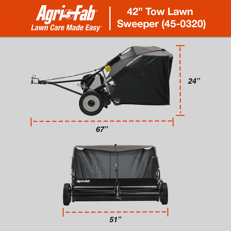 Agri-Fab, Lawn Sweeper, 42 inch, 13 Cu. Ft. Tow Behind Model #45