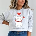 thumbnail image 3 of Cats Steal My Heart Valentine's Day Sweatshirt, 3 of 10